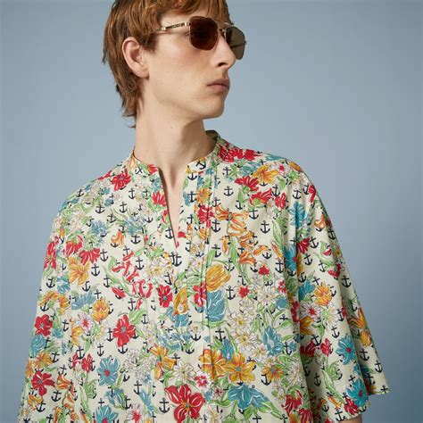 camicia floreale gucci uomo